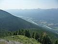 August 2, 2009 - Atop Mount Seven near Golden, British Columbia, Canada.<br />Columbia River valley south of Golden with Eco-Adventure's landing zone (LZ) in view.