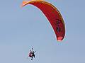 August 2, 2009 - Atop Mount Seven near Golden, British Columbia, Canada.<br />Tandem paragliidng.