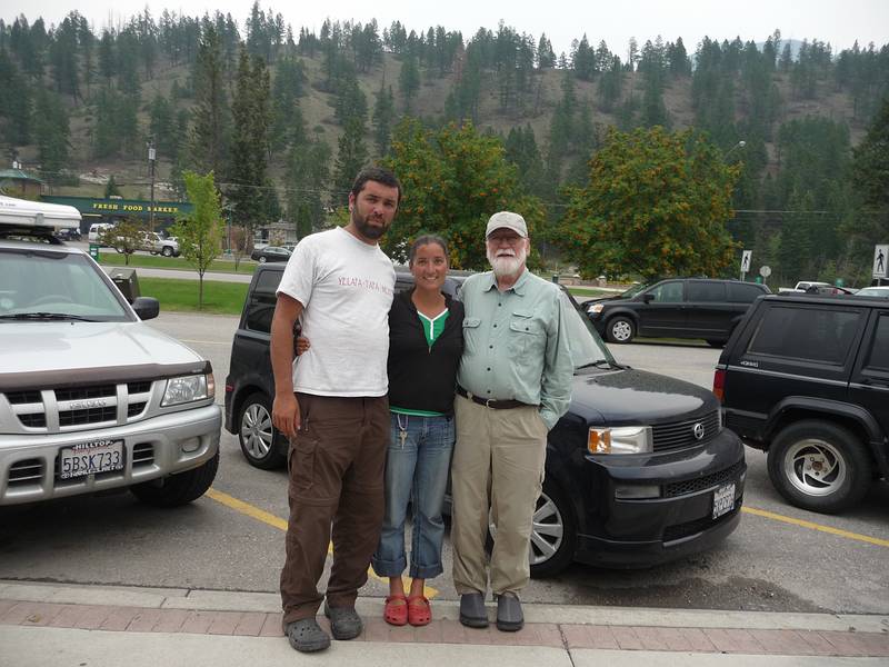 August 4, 2009 - Radium Hot Springs, British Columbia, Canada.<br />After lunch, at the restaurant behind, Melody and Sati left for California,<br />while Joyce and Egils stayed to continue on our tour of the national parks.