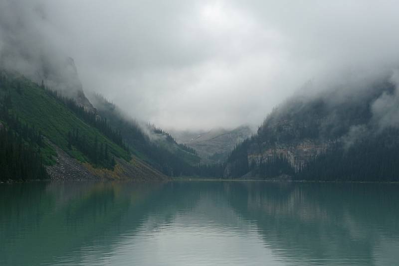 August 5, 2009 - Lake Louise area of Banff National Park, Alberta, Canada.<br />Our first glimpse of Lake Louise.