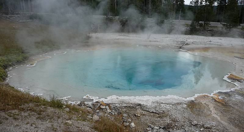 August 8, 2009 - Yellowstone National Park, Wyoming.<br />Silex Spring in the Old Faithful area.