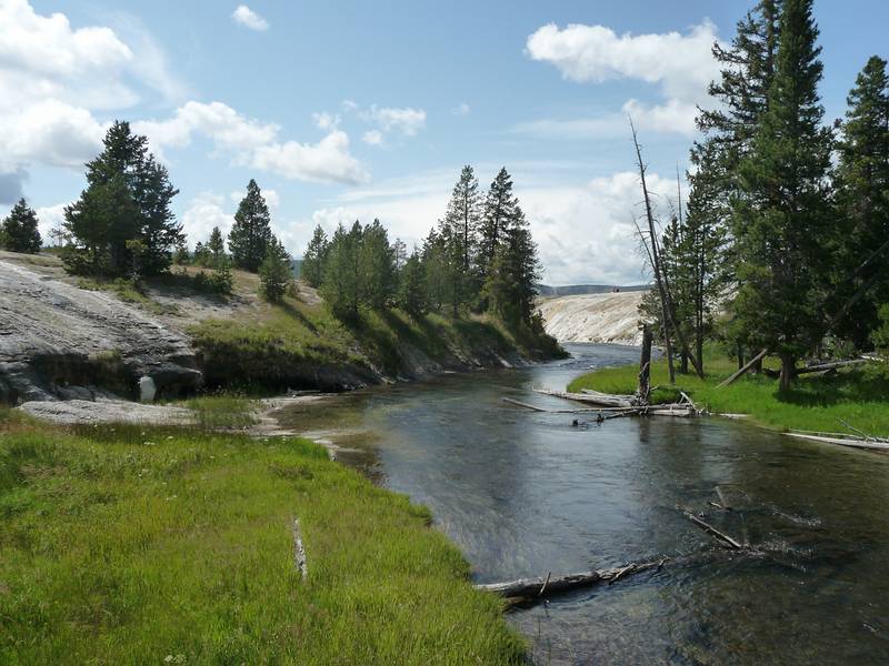 August 8, 2009 - Yellowstone National Park, Wyoming.<br />Firehole River in the Old Faithful area.