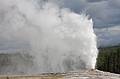 August 8, 2009 - Yellowstone National Park, Wyoming.<br />Old Faithful spouting.
