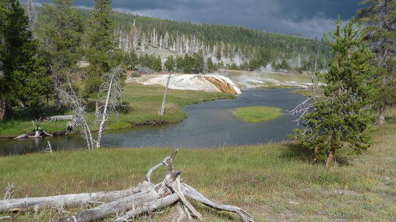 August 8, 2009 - Yellowstone National Park, Wyoming.<br />Firehole River in the Old Faithful area.