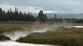 August 9, 2009 - Yellowstone National Park, Wyoming.<br />Steam rising from the Madison River.