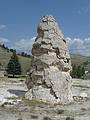 August 9, 2009 - Yellowstone National Park, Wyoming.<br />Mammoth Hot Springs Terraces area.<br />Liberty Cap, a dormant hot spring cone.