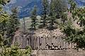 August 9, 2009 - Yellowstone National Park, Wyoming.<br />Basal columns along the rim of the Yellowstone River Canyon.