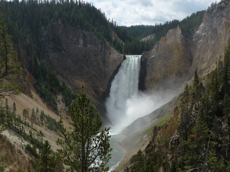 August 9, 2009 - Yellowstone National Park, Wyoming.<br />Lower Falls of Yellowstone River from Red Rock Point.