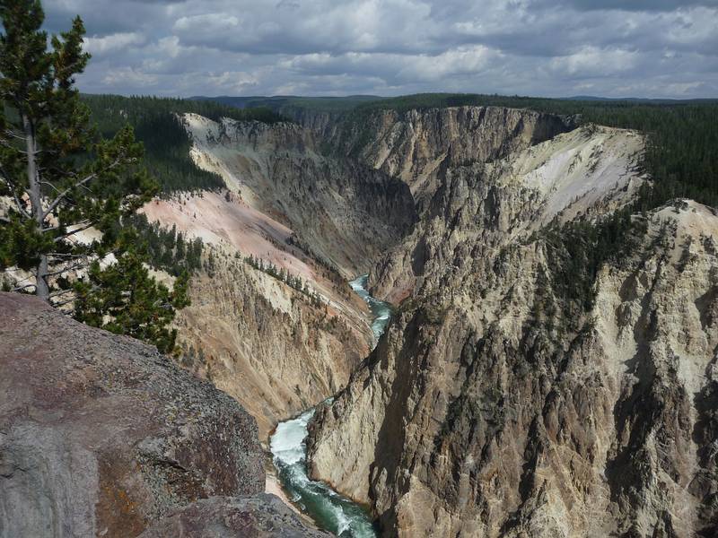 August 9, 2009 - Yellowstone National Park, Wyoming.<br />Yellowstone River from Grand View.