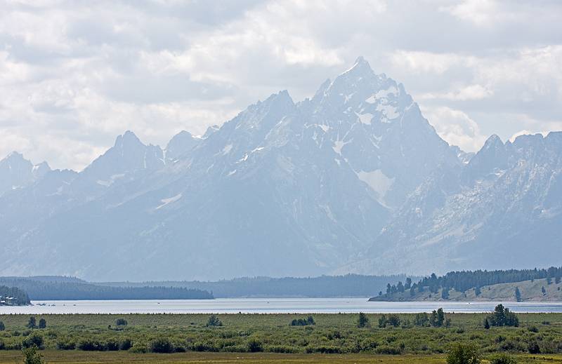 August 10, 2009 - Grand Teton National Park, Wyoming.<br />Grand Teton (13,770 ft/4197 m).