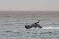 August 13, 2009 - Dunes State Park (on Monterey Bay), Sand City, California.<br />Coast Guard patrolling Monterey Bay.