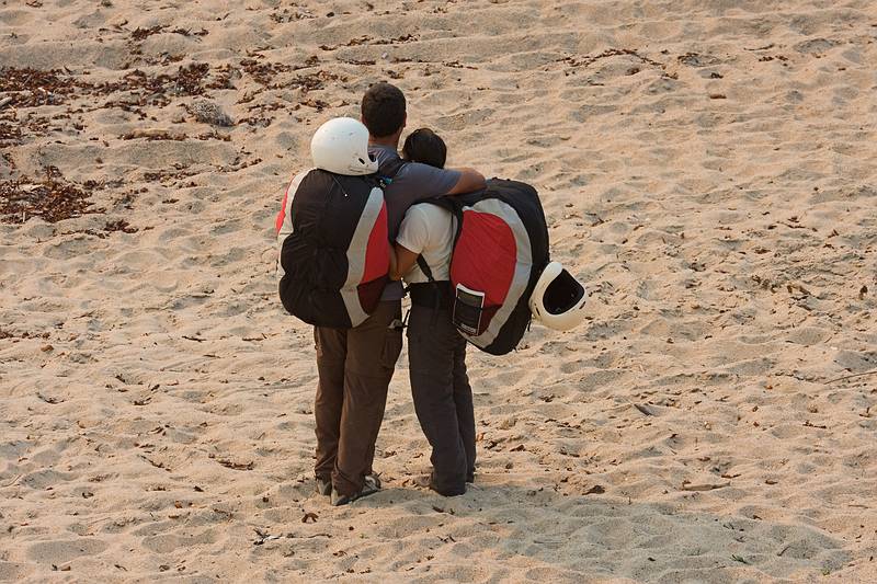 August 13, 2009 - Dunes State Park (on Monterey Bay), Sand City, California.<br />Sati and Melody: one last glimpse of the Pacific (for today).