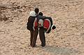 August 13, 2009 - Dunes State Park (on Monterey Bay), Sand City, California.<br />Sati and Melody: one last glimpse of the Pacific (for today).