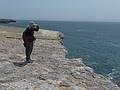 August 14, 2009 - Wilder Ranch State Park near Santa Cruz, California.<br />Joyce bracing herself against the strong wind.