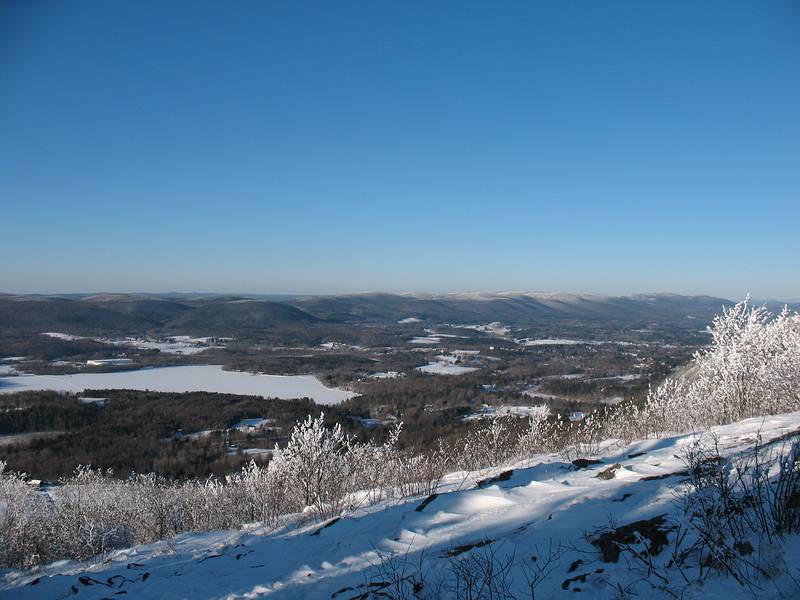 Jan. 9, 2010 - Pleasant Valley Wildlife Sanctuary, Lenox, Massachusetts.<br />Hike along Overbrook Trail to the fire tower atop Lenox Mountain.<br />View northwest from near the fire tower.