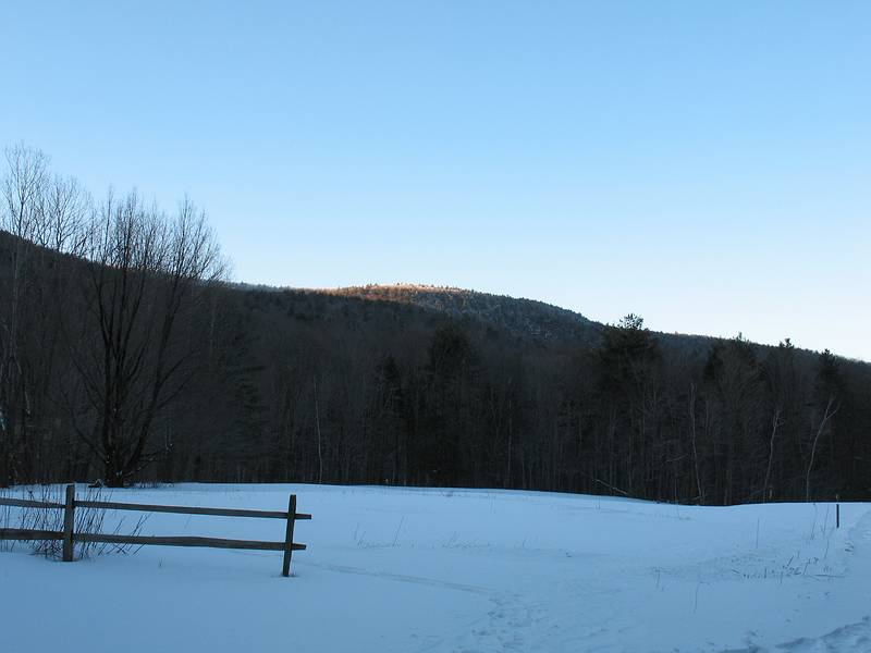 Jan. 9, 2010 - Pleasant Valley Wildlife Sanctuary, Lenox, Massachusetts.<br />View from bottom back up to Lenox  Mountain.