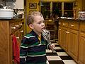 Jan. 17, 2010 - At Paul and Norma's in Tewksbury, Massachusetts.<br />Celebrating Marie's and Joyce's birthdays.<br />Matthew helping clean up.