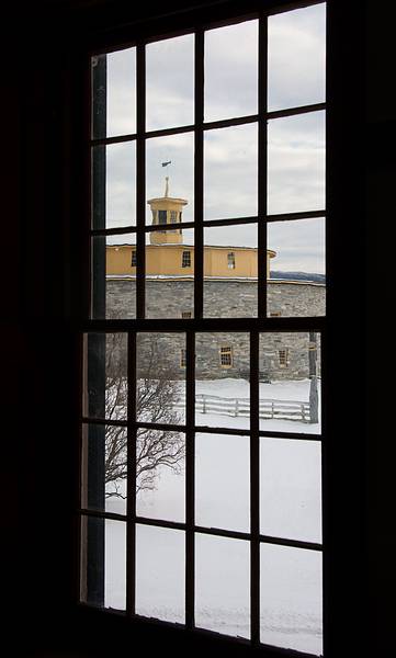 Jan. 10, 2010 - Hancock Shaker Village, Hancock, Massachusetts.<br />Inside the Brick Dwelling.<br />View through a dining room window.