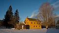 Jan. 10, 2010 - Hancock Shaker Village, Hancock, Massachusetts.<br />Sisters' Dairy & Weave Shop, ca. 1795,<br />with the Ministry Wash House (ca. 1830) in front.