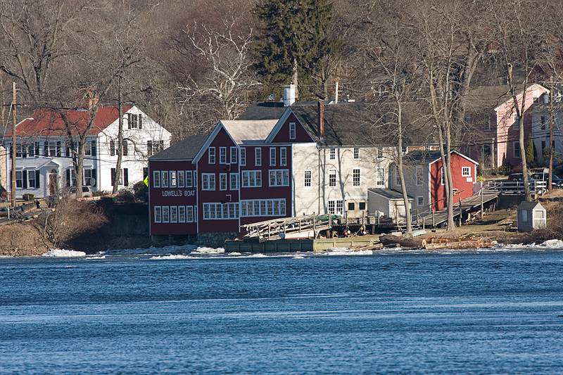 Feb. 12, 2010 - Newburyport, Massachusetts.<br />Lowell's Boat Shop from pumping station along the Merrimack River.