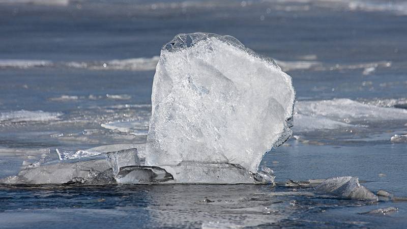 Feb. 12, 2010 - Deer Island, Amesbury, Massachusetts.<br />Ice sculpture on the Merrimack.