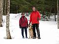 Feb. 15, 2010 - The Flume, Franconia Notch, New Hampshire.<br />Nancy and John H. with their dog Macky.