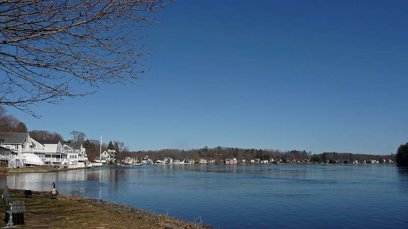 Amesbury along the Merrimack River.<br />March 17, 2010 - Alliance Park, Amesbury, Massachusetts.