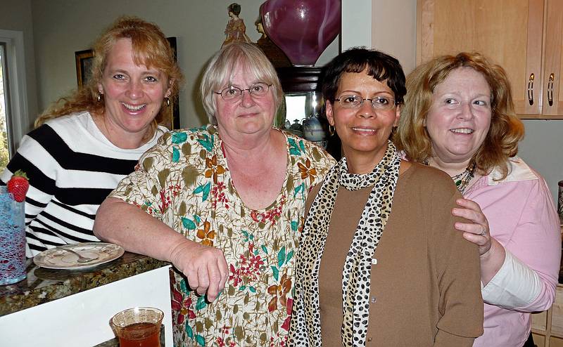 Iveta, Edite, Nancy, and Priscilla.<br />Eriks' Eagle Scout promotion celebration.<br />April 3, 2010 - At John and Pricilla's in Newmarket, New Hampshire.
