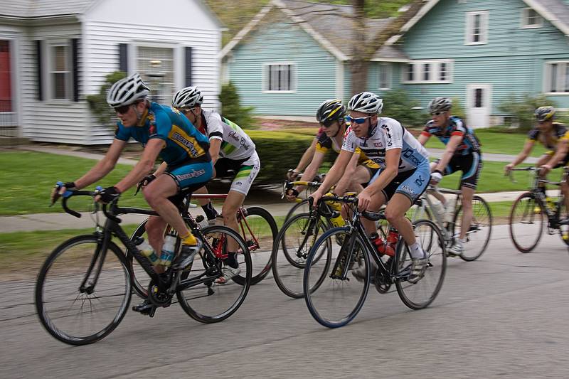 A bicycle race was taking place while the guests were arriving.<br />New England Sculptors Association gathering.<br />May 1, 2010 - Merrimac, Massachusetts.