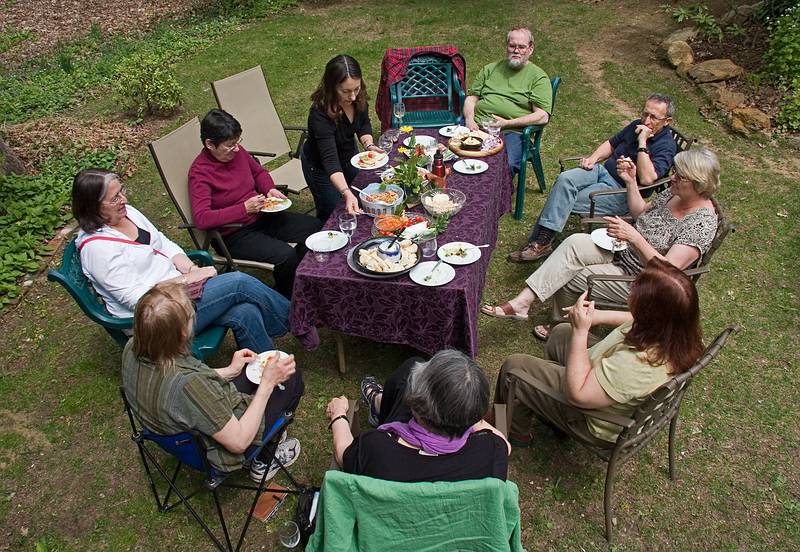 Clockwise from the top: Jeff, Michael, Marilyn, Christoper, Lindley, Nancy, Christine, Marilyn and Laura.<br />New England Sculptors Association gathering.<br />May 1, 2010 - Merrimac, Massachusetts.