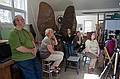 Jeff, Marilyn, Laura, Nancy, Chrostoper, and Marilyn listening to Joyce's talk.<br />New England Sculptors Association gathering.<br />May 1, 2010 - Merrimac, Massachusetts.