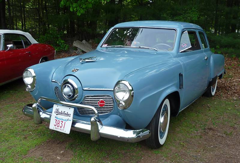 A 1951 (?) Studebaker.<br />Saturday antique auto show at Skips.<br />May 22, 2010 - Merrimac, Massachusetts.