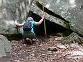 May 30, 2010 - Purgatory Chasm, Sutton, Massachusetts.<br />Joyce looking for her grandchildren.