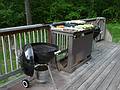 May 30, 2010 - At Carl and Holly's in Mendon, Massachusetts.<br />An early celebration of Carl's and my birthdays.<br />Carl's grilling set-up.