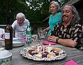 May 30, 2010 - At Carl and Holly's in Mendon, Massachusetts.<br />An early celebration of Carl's and my birthdays.<br />Marie, Joyce, and Carl smirking at our (Carl's and Egils') combined age (111 years).