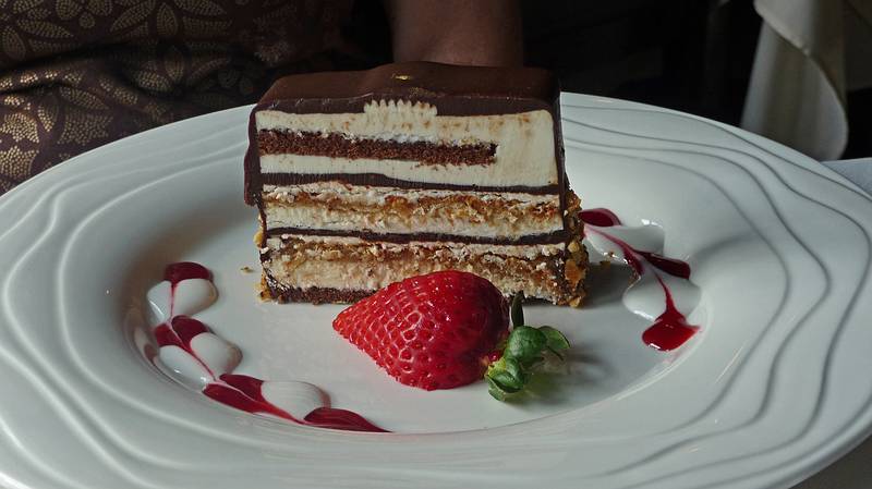 Joyce's dessert.<br />June 1, 2010 - Castle Hill Resort and Spa in Ludlow, Vermont.