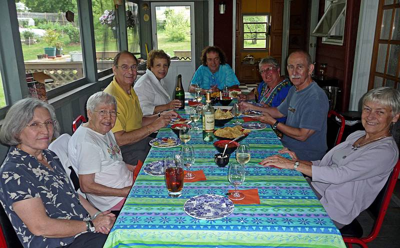 Joyce, Marie, Dominic, Marion, Paul, Norma, Ronnie, and Baiba.<br />June 4, 2010 - At Paul and Norma's in Tewksbury, Massachusetts.