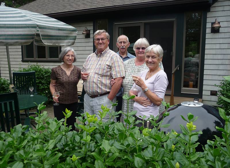 Joyce, Uldis, Ronnie, Edite, and Baiba.<br />June 5, 2010 - At Uldis and Edite's in Manchester by the Sea, Massachusetts.