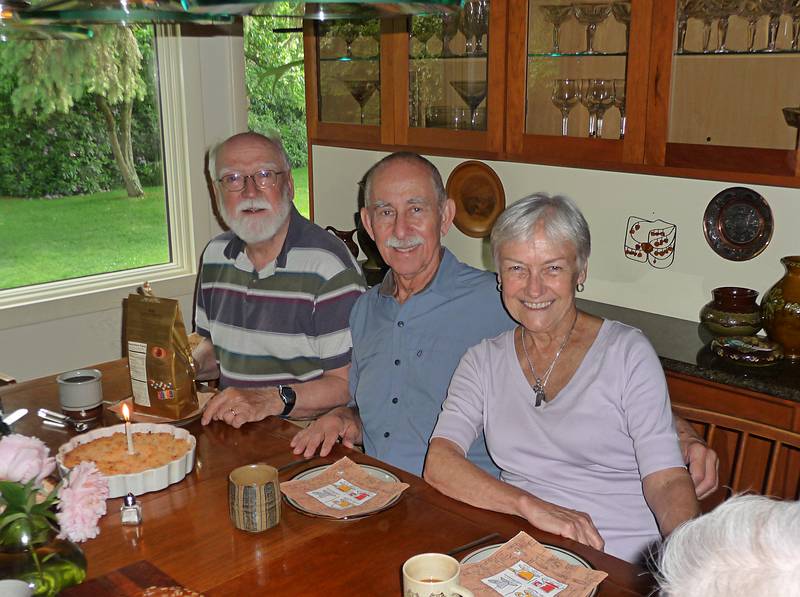 Egils, Ronnie, and Baiba.<br />June 5, 2010 - At Uldis and Edite's in Manchester by the Sea, Massachusetts.