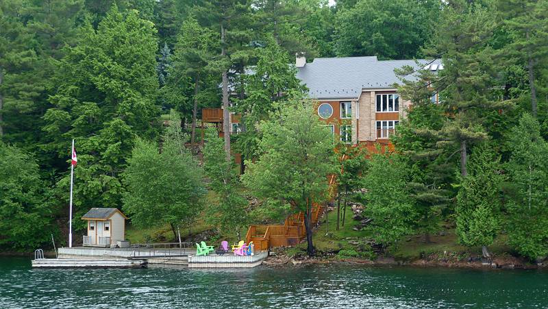A fancy house on the Canadian side.<br />A boat tour out of Alexandria Bay.<br />June 10, 2010 - Thousand Islands Region of New York State.