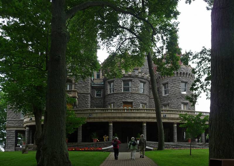 Joyce, Baiba, and Ronnie heading for Boldt Castle.<br />A boat tour out of Alexandria Bay.<br />June 10, 2010 - Thousand Islands Region of New York State.
