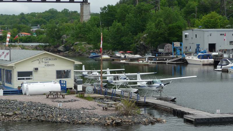 With few roads and many lakes, airplanes do the trick.<br />Boat ride among the 30,000 islands of Geaorgian Bay.<br />June 12, 2010 - Parry Sound, Ontario, Canada.