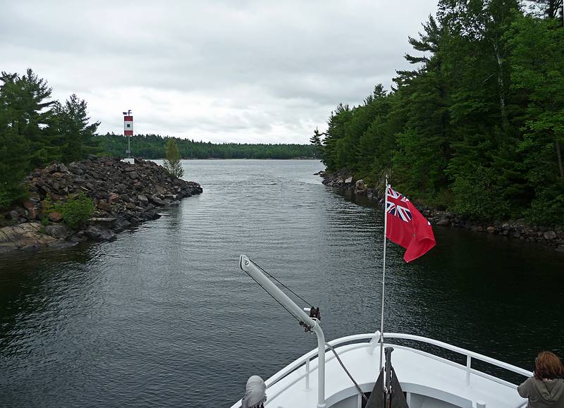 Part of the 'Seven Mile Narrows' on way back to Parry Sound.<br />Boat ride among the 30,000 islands of Geaorgian Bay.<br />June 12, 2010 - Parry Sound, Ontario, Canada.