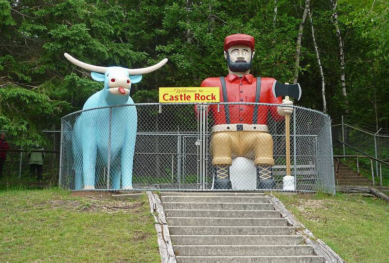 Part of the Castle Rock souvenir shop.<br />June 15, 2010 - Castle Rock, St. Ignace, Michigan.
