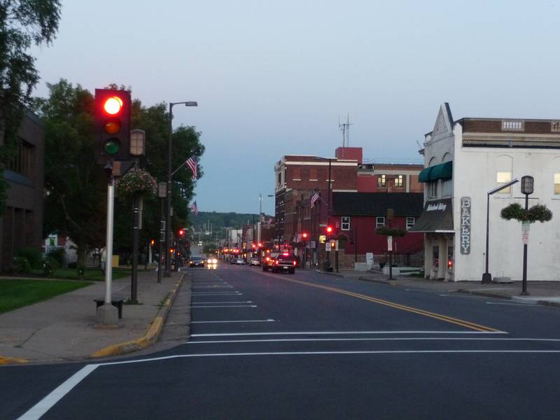 North Bridge Street.<br />June 16, 2010 - Downtown Chippewa Falls, Wisconsin.