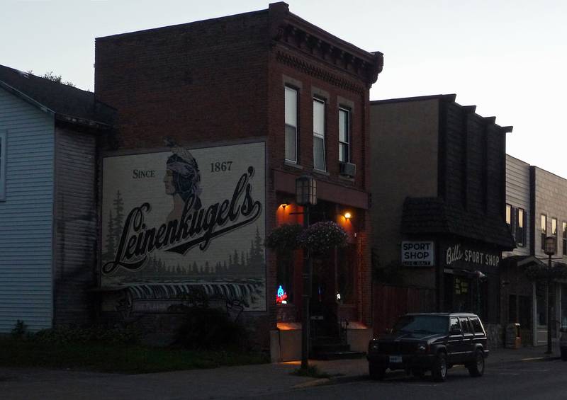 Leinenkugel's, a local brewery.<br />June 16, 2010 - Downtown Chippewa Falls, Wisconsin.