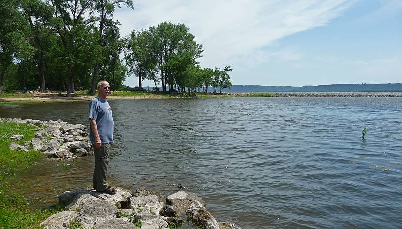 Ronnie.<br />At the Mississippi River's edge.<br />June 17, 2010 - Stockholm, Wisconsin.
