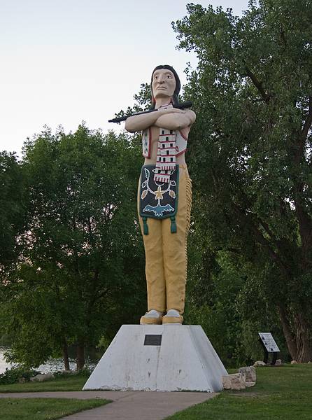Hiawatha, 25 feet tall, by Anthony Zimmerhakl.<br />June 19, 2010 - Riverside Park, La Crosse, Wisconsin.