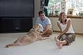 Mark and Brooke and their dog.<br />June 20, 2010 - At Inara and Gene's in Barre, Wisconsin.