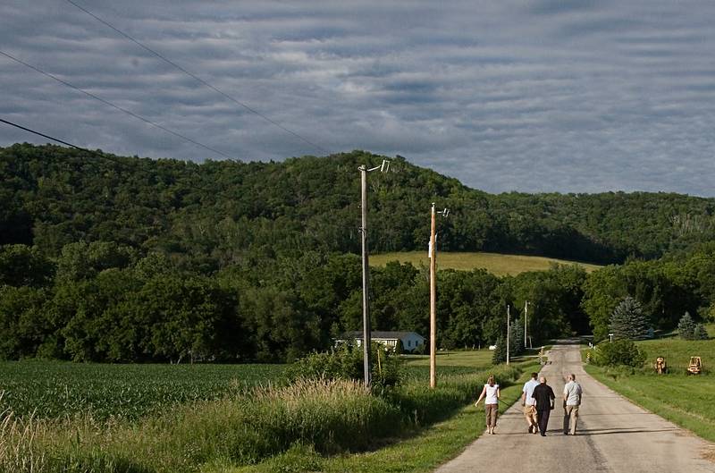 On a short walk: Brooke, Mark, Arnis, and Ronnie.<br />June 20, 2010 - At Inara and Gene's in Barre, Wisconsin.